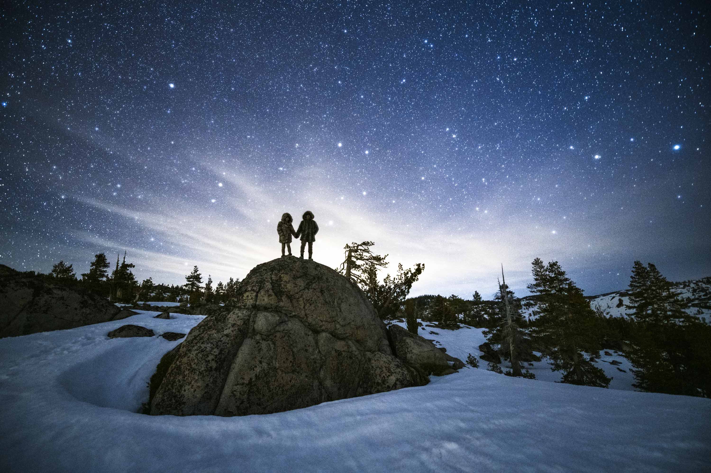 Underneath a starry night sky at the Kirkwood Hideout in the Sierra Nevada Mountain Range.a-nevada-2