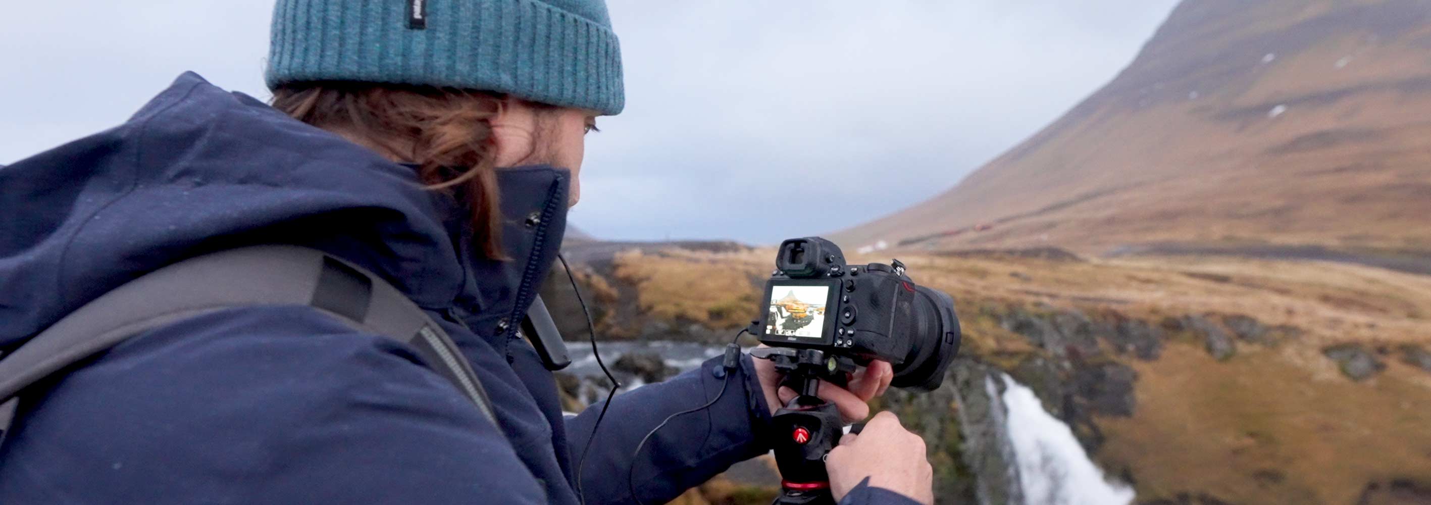 Rachid Dahnoun shooting on assignment for Lowepro in Iceland